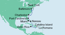 Route: Von New York in die Dominikanische Republik 3 mit AIDAdiva