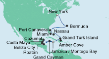 Route: Von New York nach Jamaika 2 mit AIDAluna