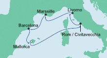 Route: Perlen am Mittelmeer 3 mit AIDAsol
