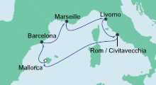 Route: Perlen am Mittelmeer 3 mit AIDAsol