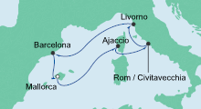 Route: Perlen am Mittelmeer 1 mit AIDAprima