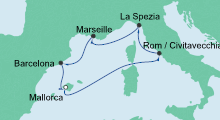 Route: Mediterrane Schätze 1 mit AIDAnova