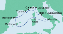 Route: Mediterrane Highlights 2 mit AIDAstella