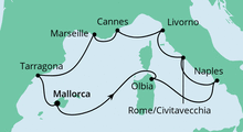 Route: Mediterrane Highlights mit AIDAstella