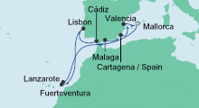 Route: Spanien, Portugal & Kanaren mit AIDAmar