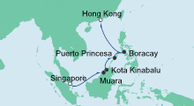 Route: Brunei, Philippinen & Hongkong mit AIDAvita