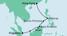 Route: Brunei, Philippinen & Hongkong mit AIDAvita