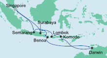 Route: Australien & Indonesien mit AIDAvita