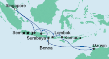Route: Australien & Indonesien mit AIDAvita