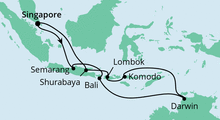 Route: Australien & Indonesien mit AIDAvita