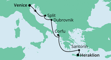 Route: Von Venedig nach Kreta mit AIDAblu