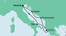 Route: Adria ab Venedig mit AIDAblu