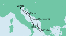 Route: Adria ab Venedig mit AIDAblu