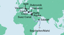 Route: Meergenießer von Venedig auf die Seychellen mit AIDAblu