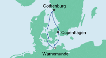 Route: Kurzreise ab Warnemünde 4 mit AIDAdiva