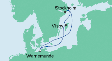 Route: Kurzreise ab Warnemünde 3 mit AIDAdiva