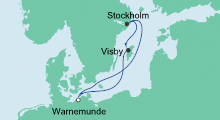 Route: Kurzreise ab Warnemünde 3 mit AIDAdiva