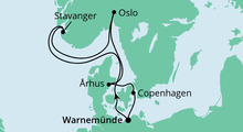 Route: Skandinavische Städte 2 mit AIDAdiva