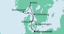 Route: Skandinavische Städte 4 mit AIDAdiva