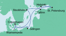Route: Ostsee 2 mit AIDAdiva
