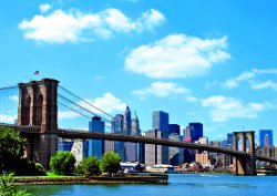 Die prachtvolle Brooklyn Bridge in New York Die prachtvolle Brooklyn Bridge in New York