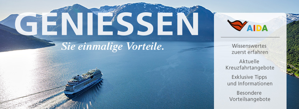 AIDA Newsletter bestellen AIDA Newsletter bestellen