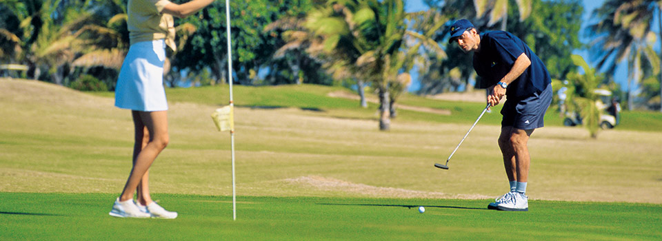Zwei Golfspieler Zwei Golfspieler