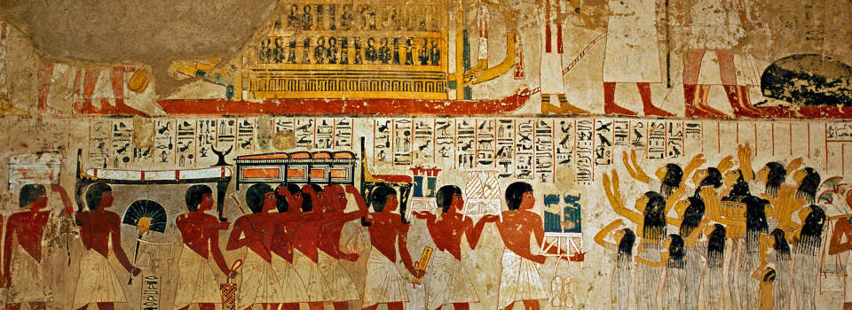 Historische, äqyptische Wandmalerei Historische, äqyptische Wandmalerei