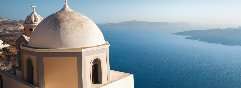 Griechenland Kreuzfahrten - Ausblick in Santorin Griechenland Kreuzfahrten - Ausblick in Santorin