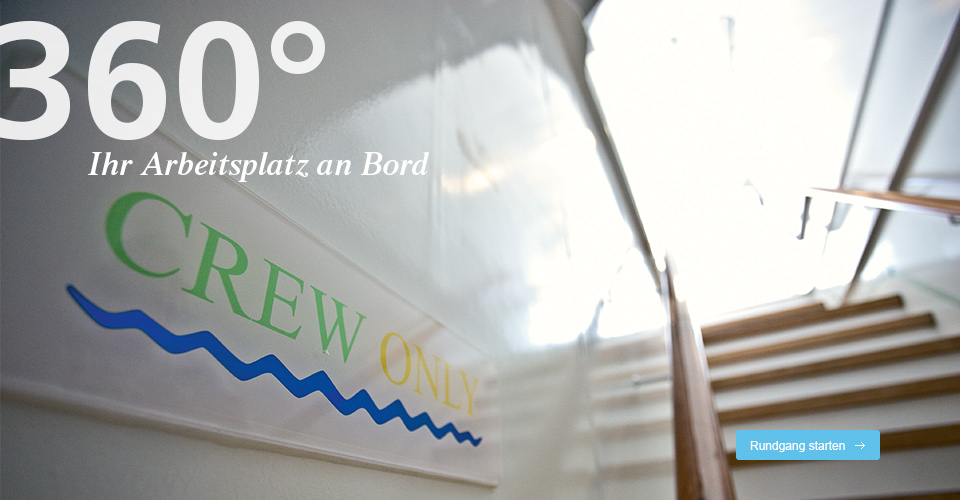 Ihr Arbeitsplatz auf dem Schiff und an Land, 360° Rundgang