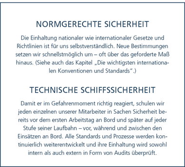 Normgerechte Sicherheit & Technische Schiffssicherheit