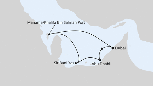 Routenverlauf Orient ab Dubai 2