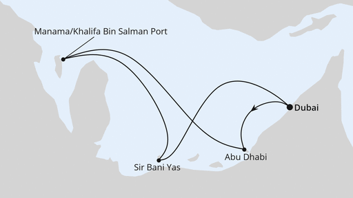 Routenverlauf Orient ab Dubai 2