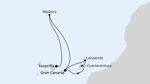 Routenverlauf Kanaren & Madeira ab Gran Canaria 2