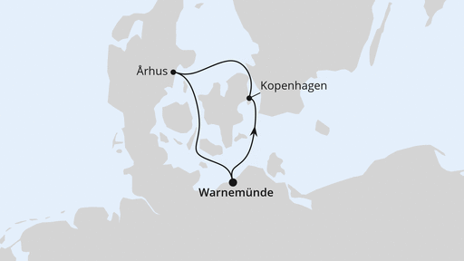 Routenverlauf Kurzreise nach Århus & Kopenhagen 2