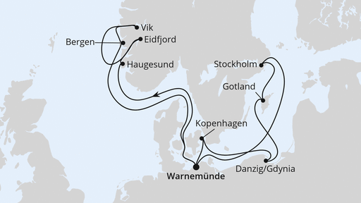 Routenverlauf Highlights der Nord- und Ostseeküste 1
