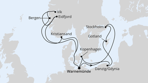 Routenverlauf Highlights der Nord- und Ostseeküste 1