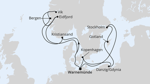 Routenverlauf Highlights der Nord- und Ostseeküste 1