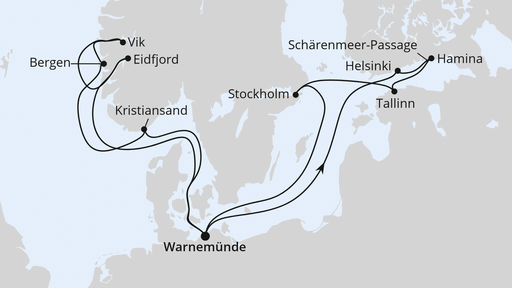 Routenverlauf Highlights der Nord- und Ostseeküste 2