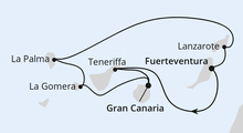 Route: Kanarische Inselwelt ab Fuerteventura mit AIDAmar