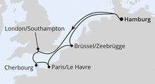 Route: Metropolen ab Hamburg mit AIDAnova