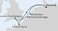 Route: Metropolen ab Hamburg mit AIDAnova