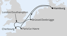 Route: Metropolen ab Hamburg mit AIDAnova