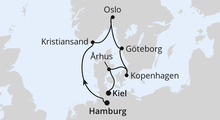 Route: Skandinavische Städte von Hamburg nach Kiel mit AIDAbella