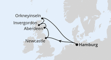 Route: Schottische Highlights ab Hamburg 1 mit AIDAluna