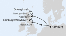 Route: Schottische Highlights ab Hamburg 2 mit AIDAluna
