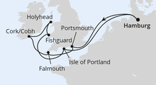 Route: Großbritannien & Irland ab Hamburg 2 mit AIDAluna