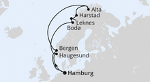 Route: Winter im hohen Norden ab Hamburg mit AIDAmar