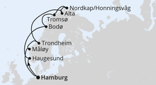 Route: Winter im hohen Norden ab Hamburg mit AIDAsol