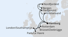 Route: Metropolen & Norwegen ab Hamburg mit AIDAperla